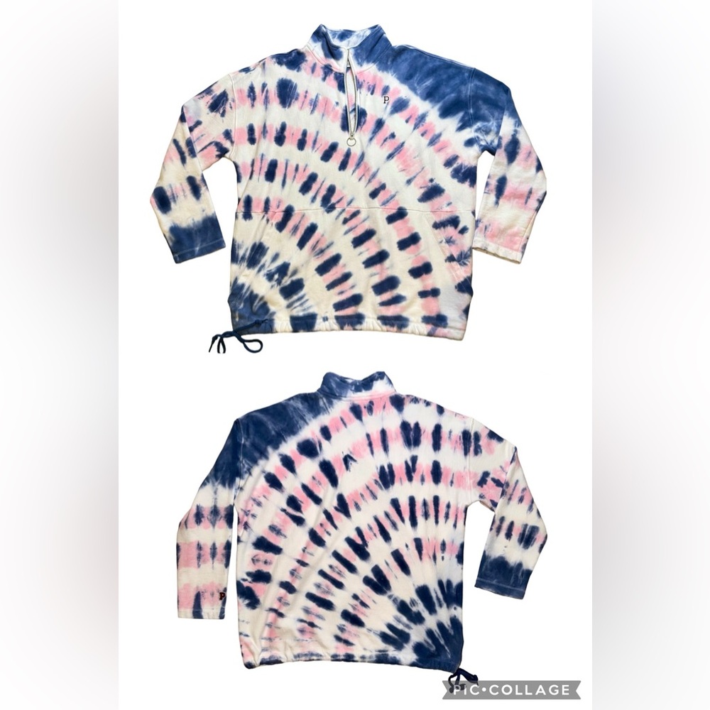PINK Victoria’s Secret | Quarter Zip Sweatshirt | Tie Dye | Oversized | Cozy